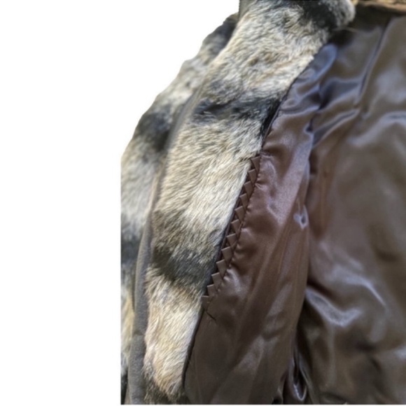 Rachel Zoe Black White and Grey Faux Fur Bomber Jacket Size XS - Picture 7 of 8